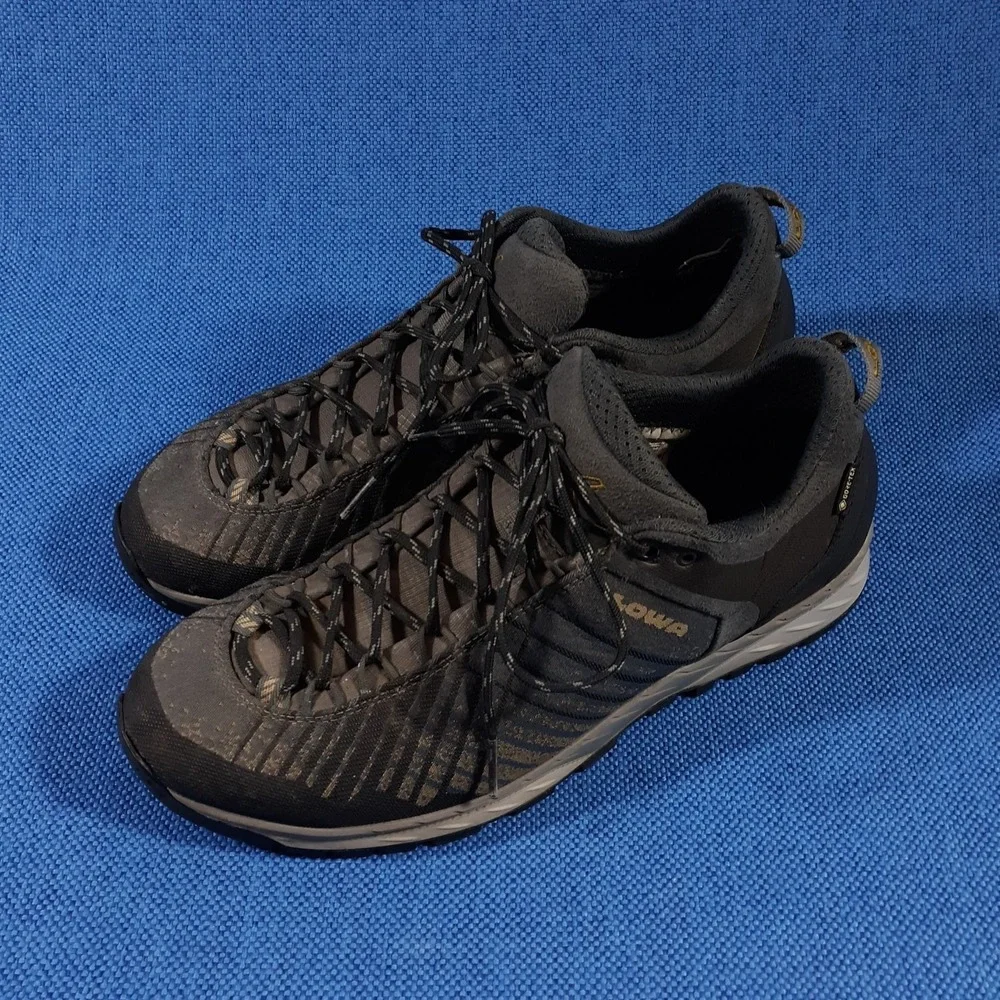 LOWA Carezza GTX LO Anthracite/Bronze Light Trail Hiking Shoes Mens US 11.5
